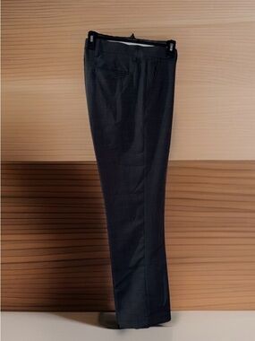 DKNY Slim Fit Men's Flat Front Dress Pants in Gray Check Pattern - 30x30 - EC